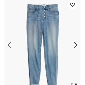 Madewell 9” hi rise skinny crop light wash
